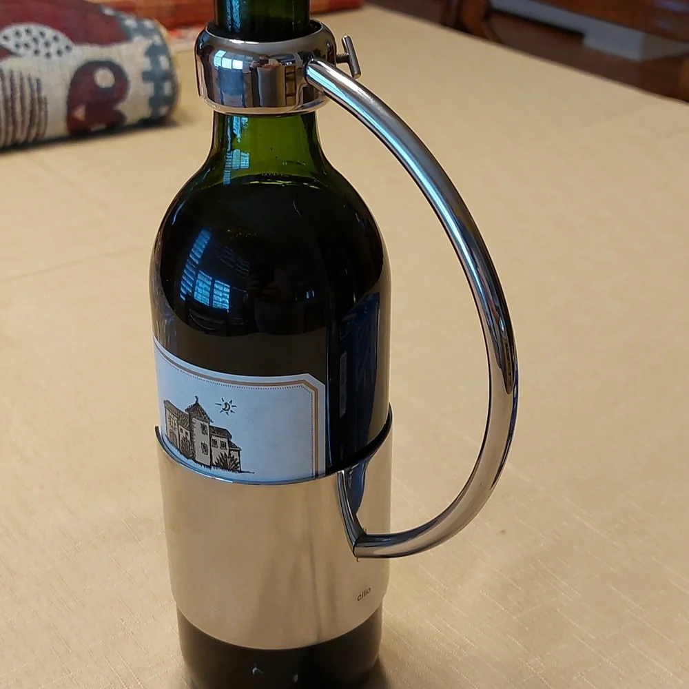German Steel Cilio Wine Bottle Holder Pourer NEW